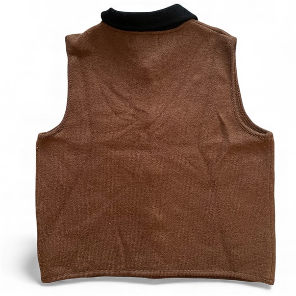 VTG BellePointe Wool Leopard Vest Vintage 90s Y2K Animal Print Belle Pointe - Picture 2 of 7